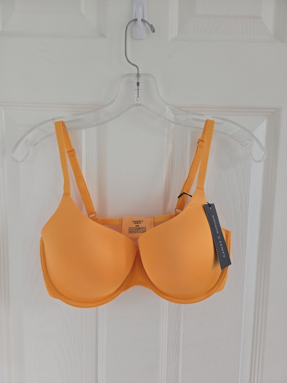 NEW Savage X Fenty 34DD Bright Orange Smooth T-Shirt Bra